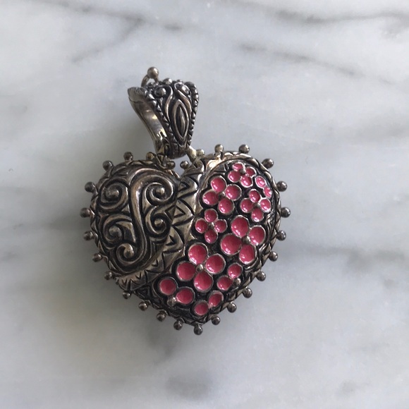 Barbara Bixby Jewelry - Barbara Bixby Pink Enamel Heart Enhancer (NEW)